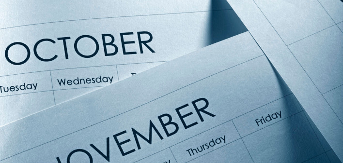 calendars november october september