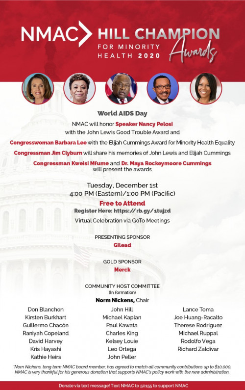 NMAC Hill Champion Awards for Minority Health 2020