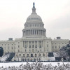 The U.S. Capitol in winter