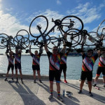SMART riders complete the two-day AIDS fundraiser November 19, 2022, in Key West, Florida.