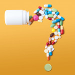pills bottle question mark